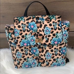 Betsey Johnson blue flower backpack